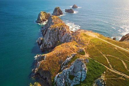 vue aérienne de la presqu'île de Crozon